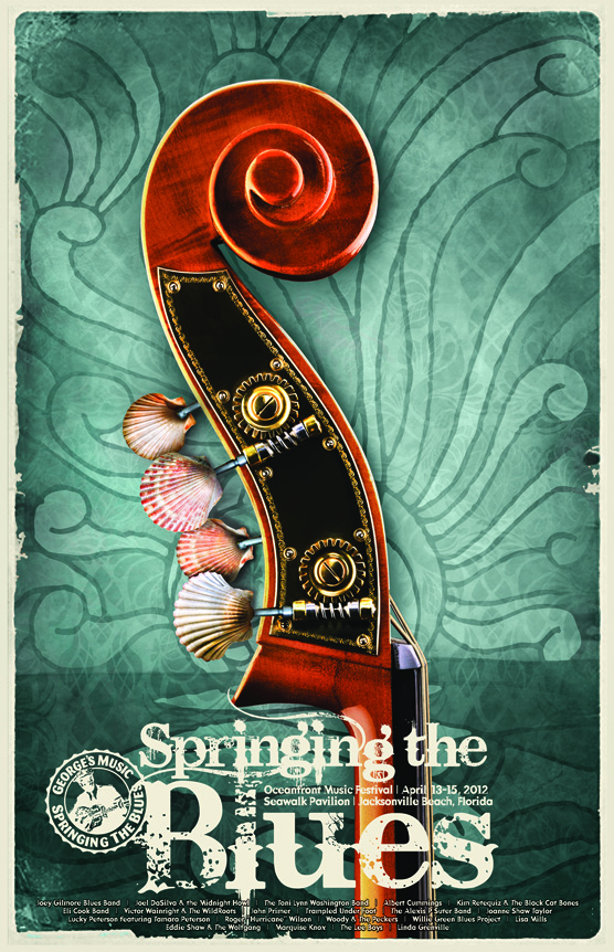 Print Design Portfolio | Springing The Blues Poster 2012 | David B. Lee