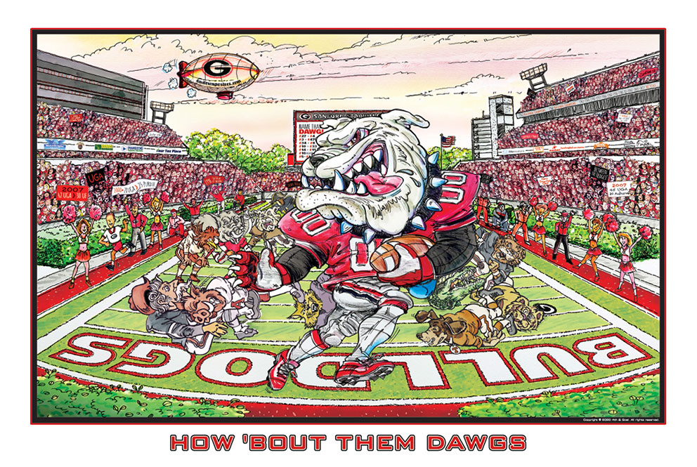 Illustration Portfolio | Georgia Bulldogs | David B. Lee
