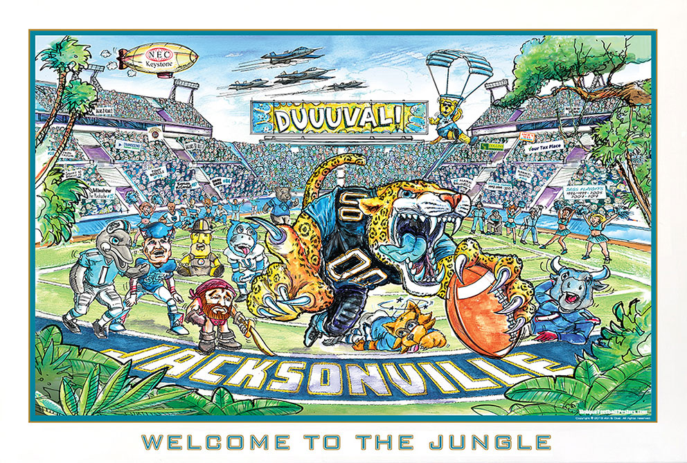 Illustration Portfolio | Jacksonville Jaguars | David B. Lee